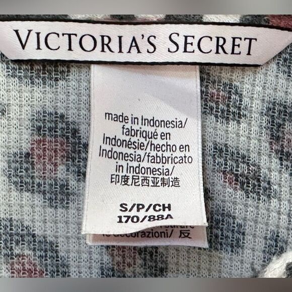 Victoria's Secret Sweater Women Small Pullover Hoodie Ribbed Knit Leopard Print - Picture 7 of 7